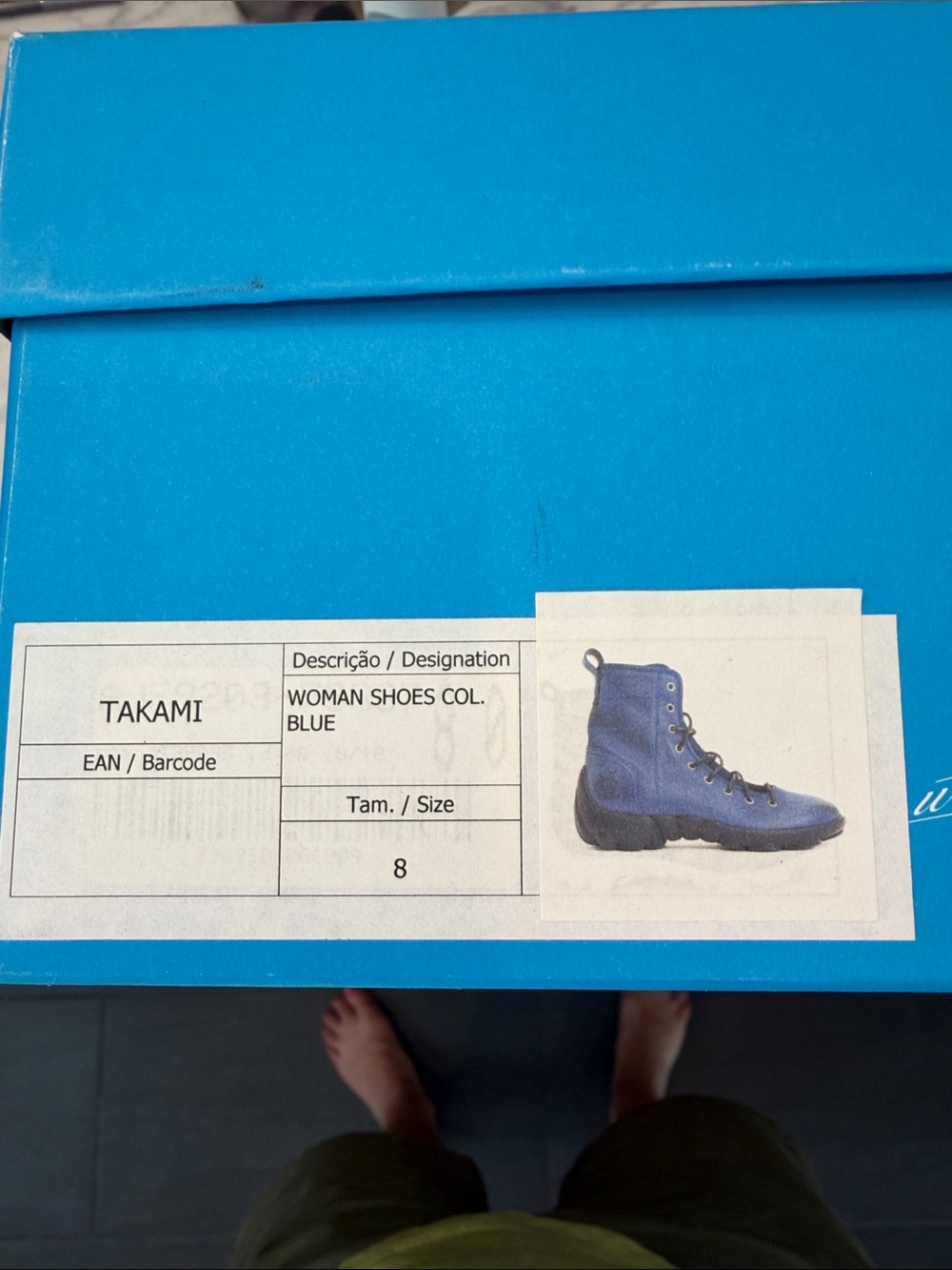 Women’s Fluevog Takami Blue High-Top Open Lace-Up Boots